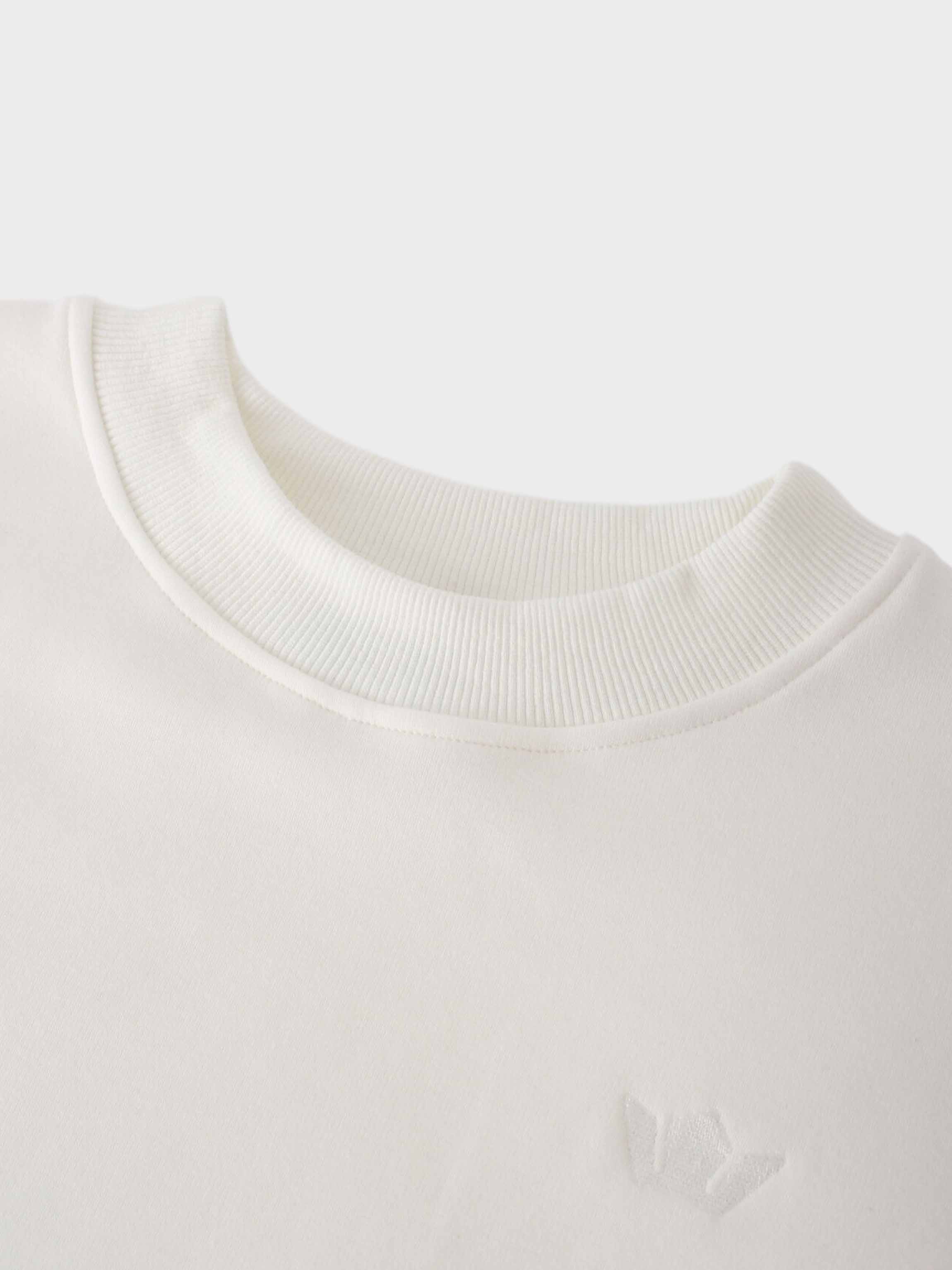 Plain Sweatshirt-Cream