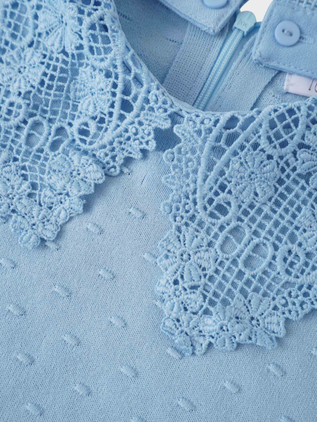 Crew Neck Pebbled Sweater-Light Blue