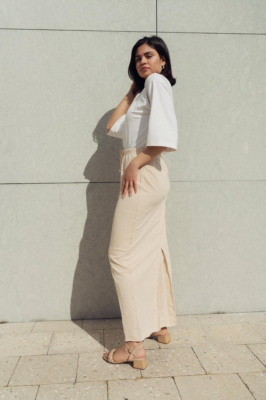 Straight Jersey Skirt