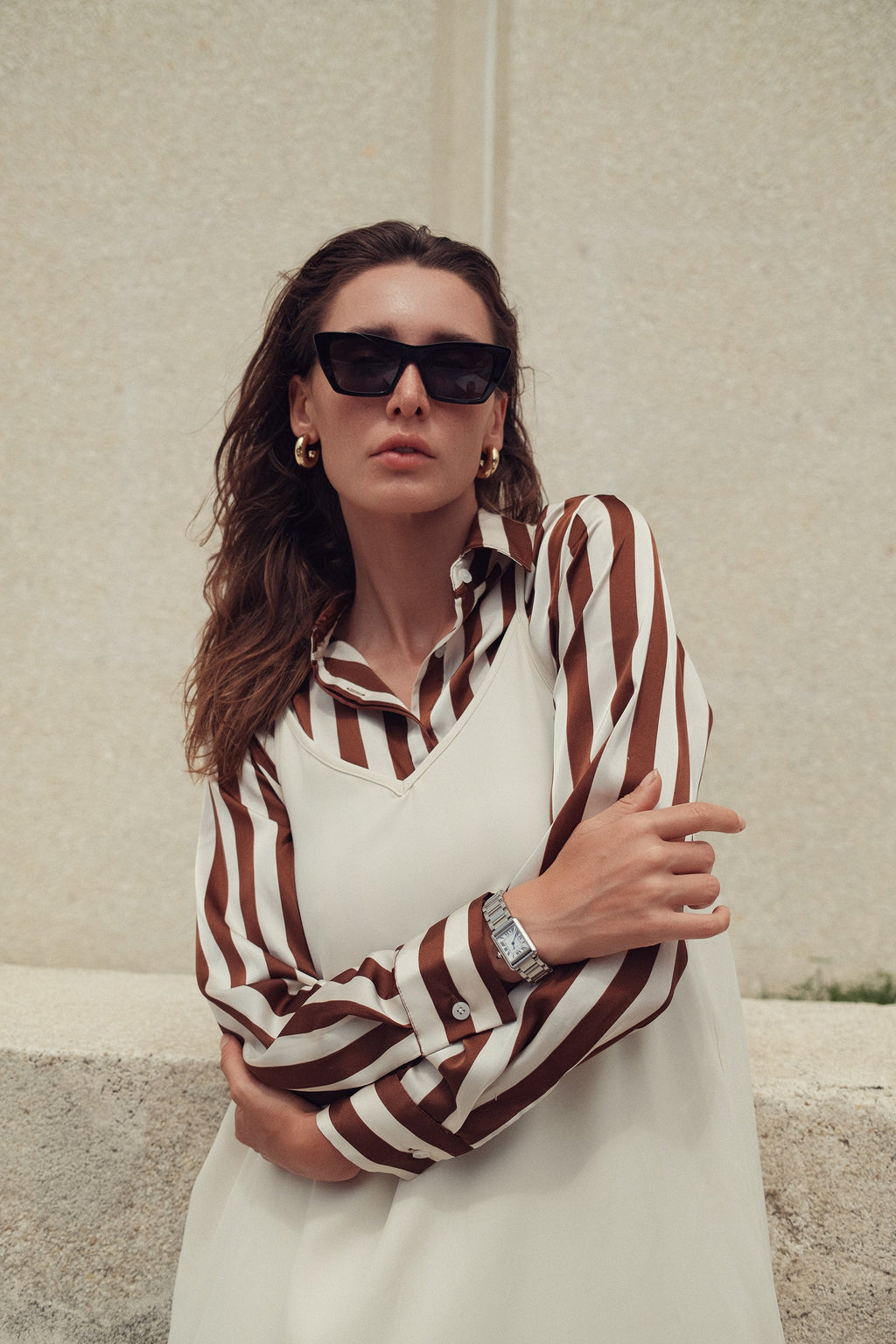 Silk Striped Blouse