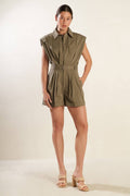 HEART OF A WOMAN WOVEN ROMPER