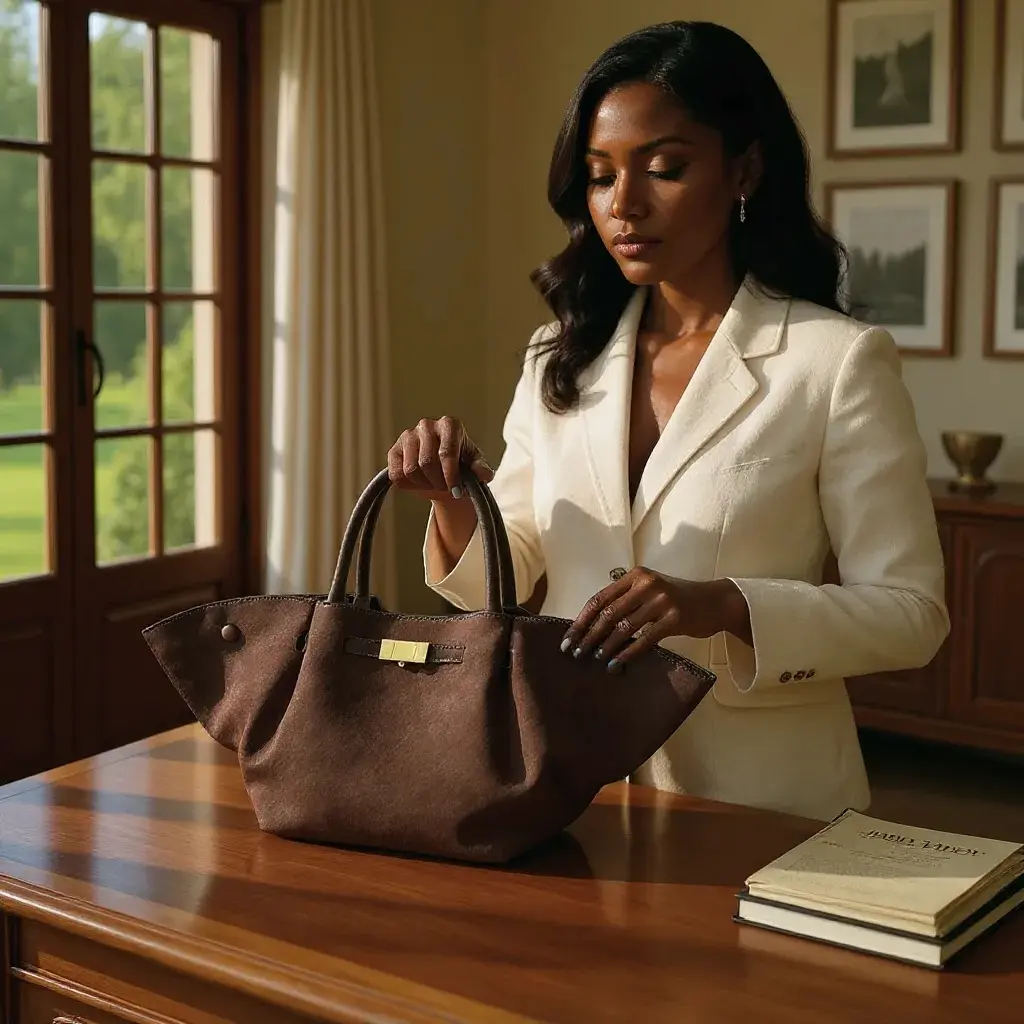 The Mary Suede Tote Bag