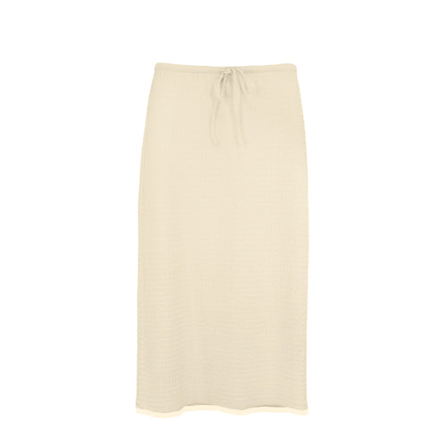 Crinkle Cream Skirt