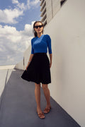 Panel Pleated Skirt